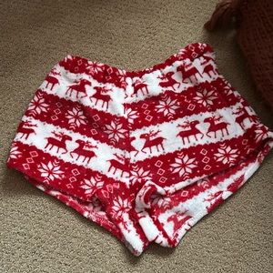Christmas pajama shorts
